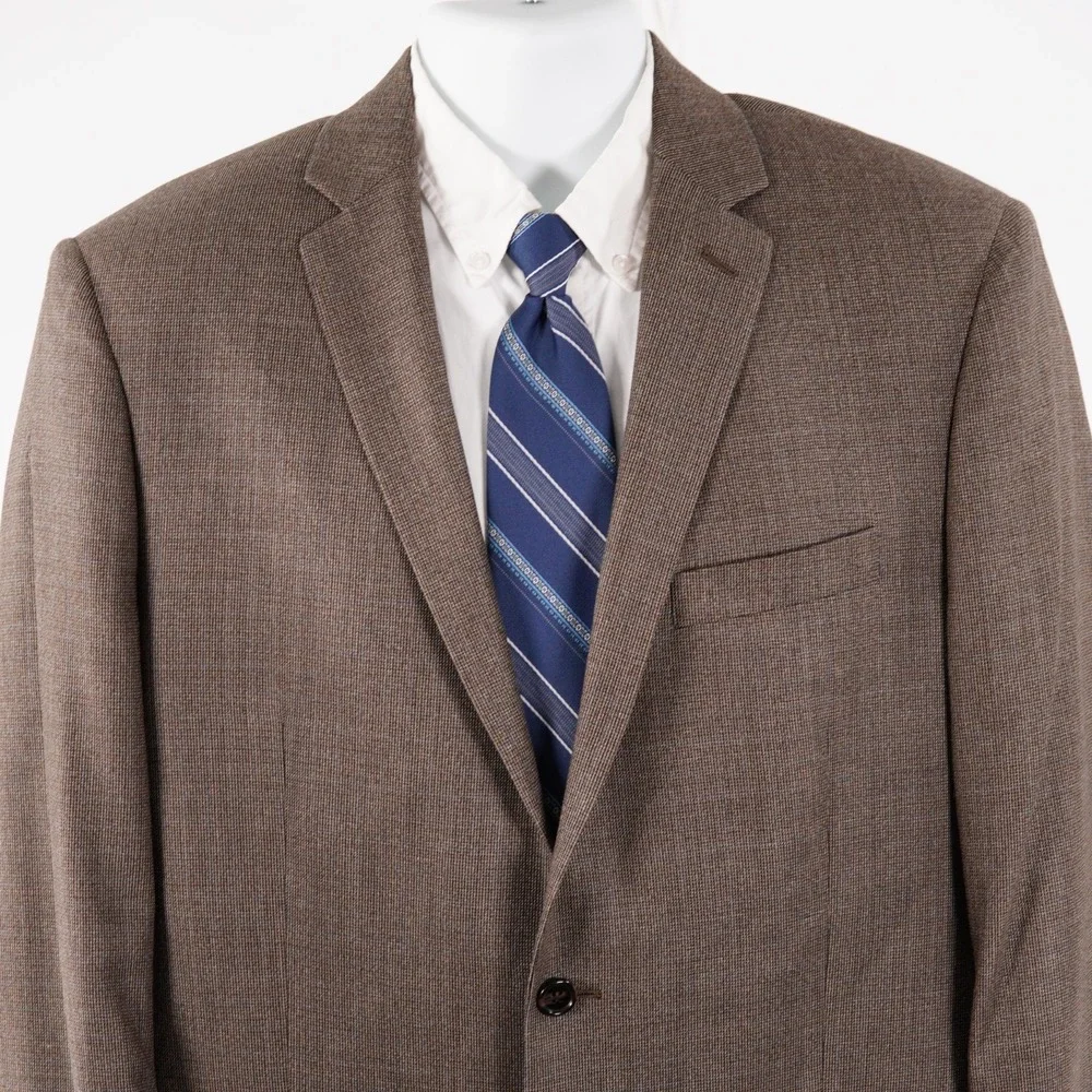 Ralph Lauren Blue Label Wool Silk Green Brown Check Blazer / Sport Coat 44R